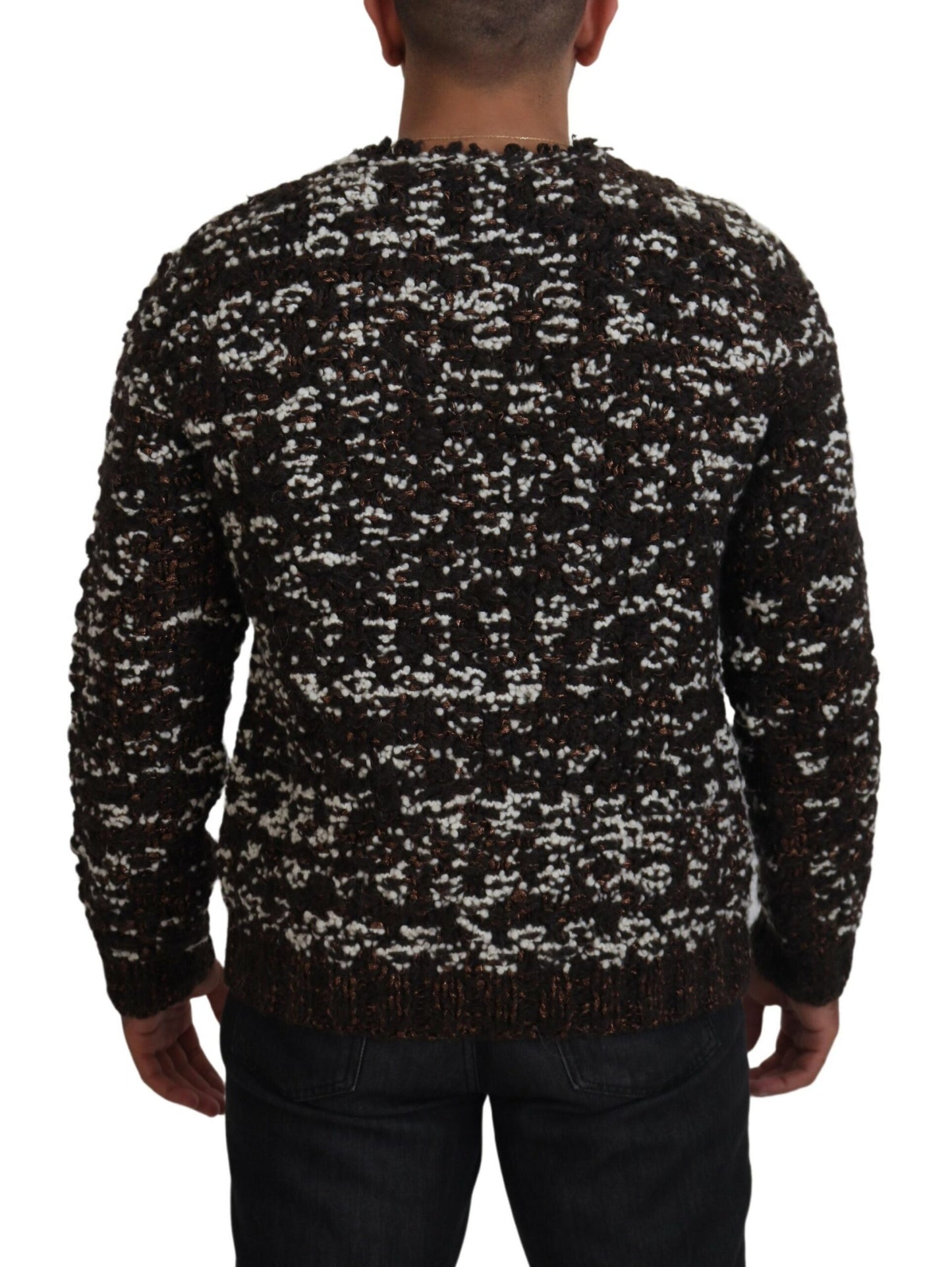 Dolce & Gabbana Elegant Bronze Strikket Pullover