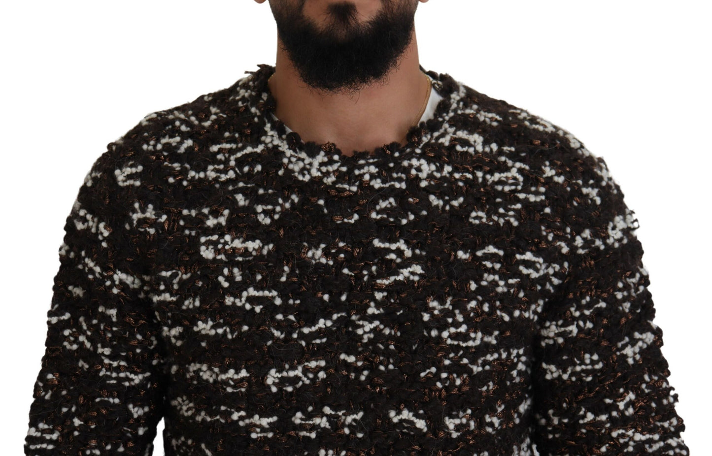 Dolce & Gabbana Elegant Bronze Strikket Pullover