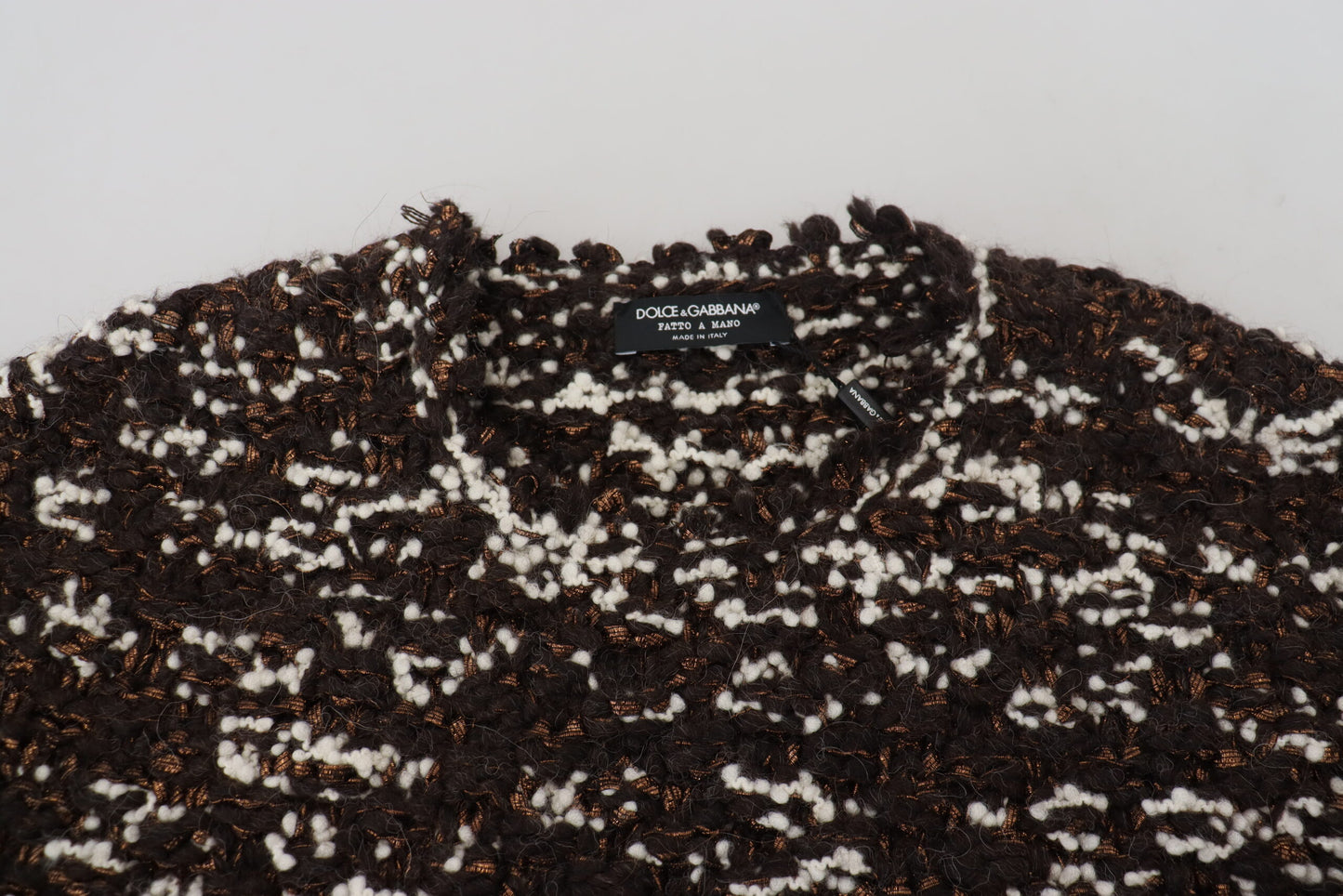 Dolce & Gabbana Elegant Bronze Strikket Pullover