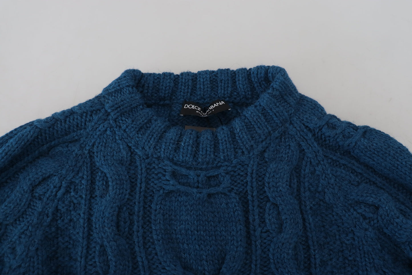 Dolce & Gabbana Elegant Blå Crewneck Sweater