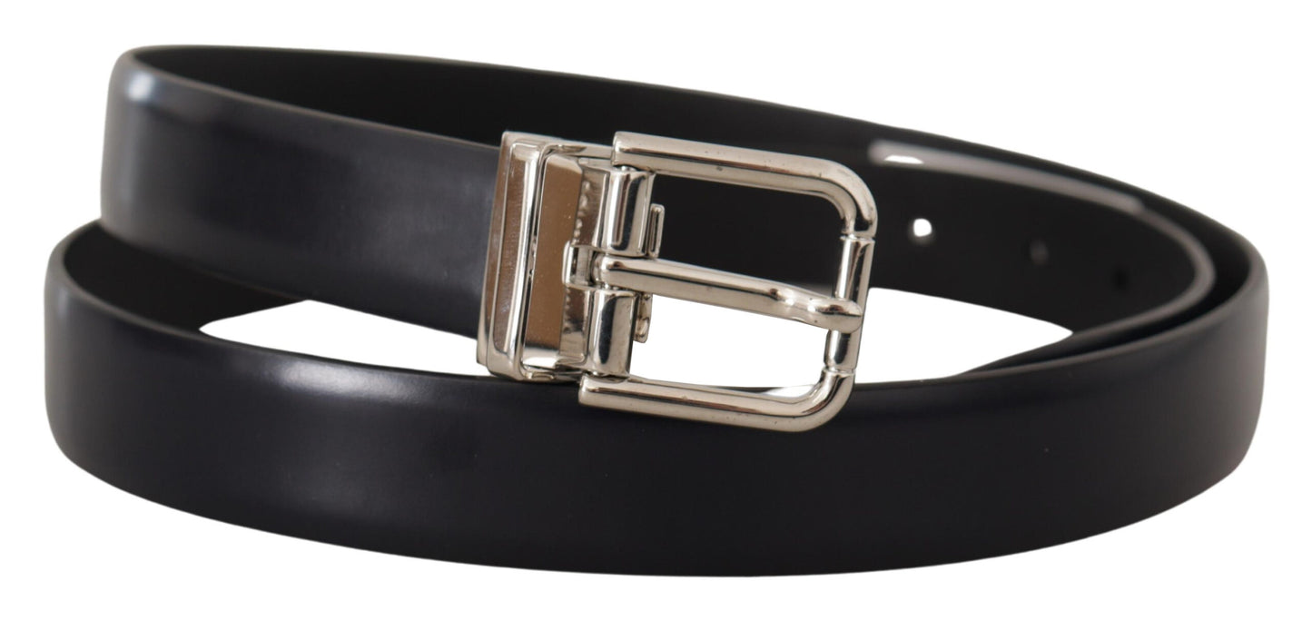 Dolce & Gabbana Elegant Læderbælte med Metalspænde