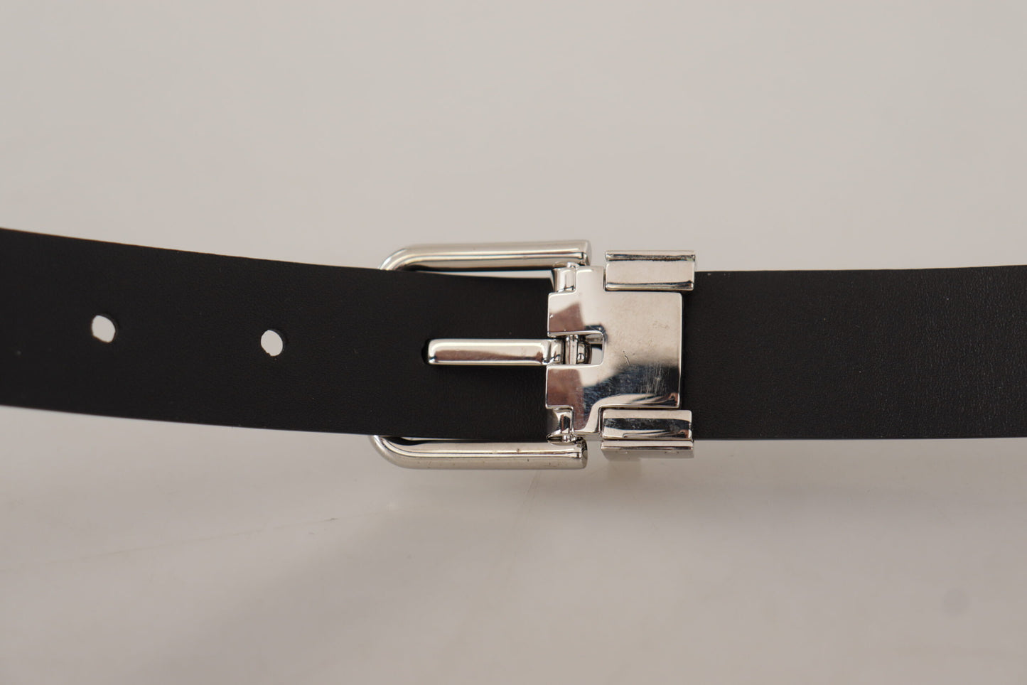 Dolce & Gabbana Elegant Læderbælte med Metalspænde