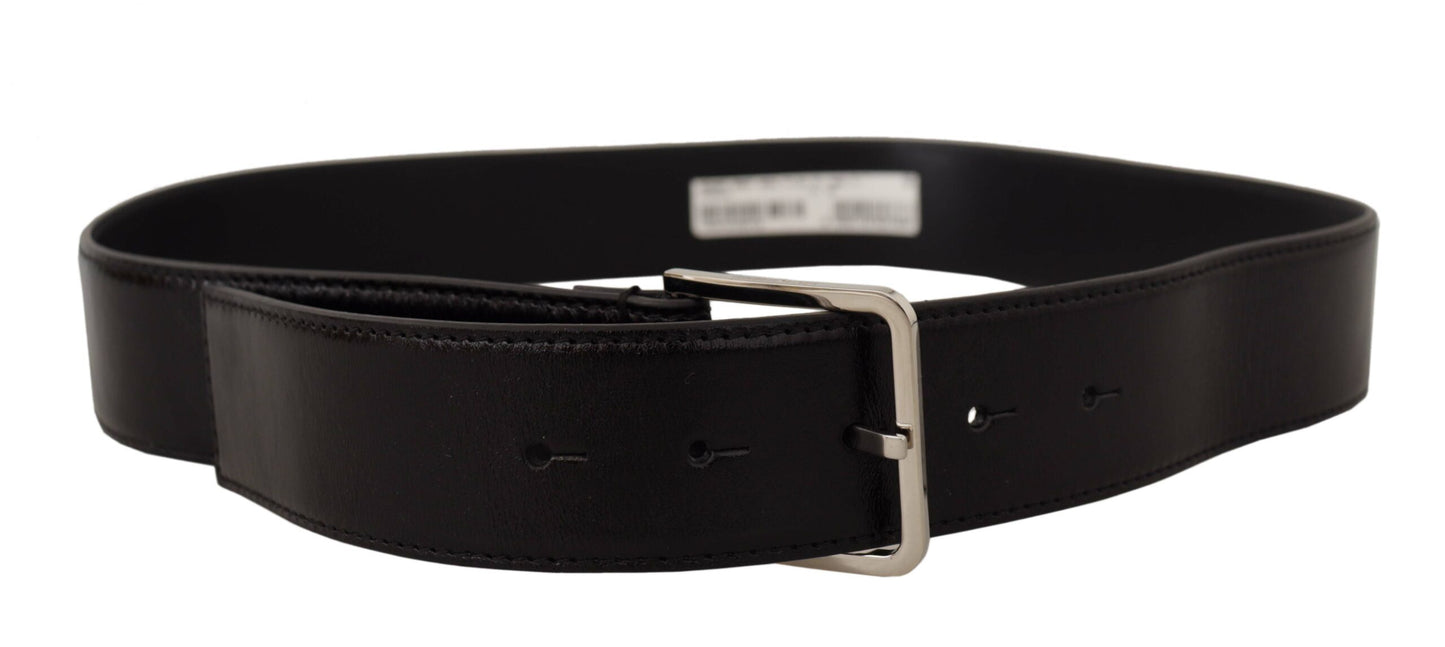 Dolce & Gabbana Elegant Læderbælte med Metalspænde