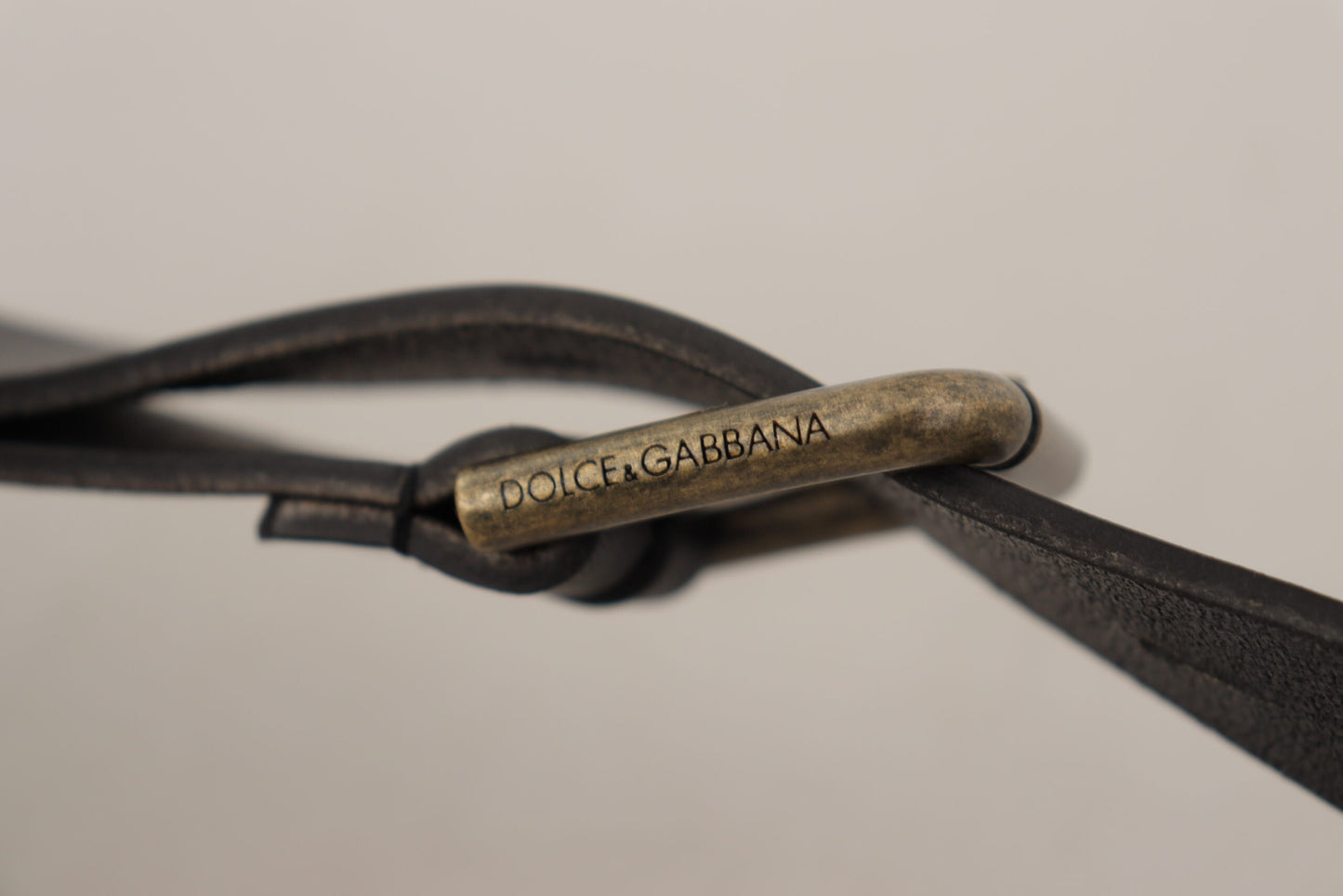 Dolce & Gabbana Elegant Italiensk Læderbælte