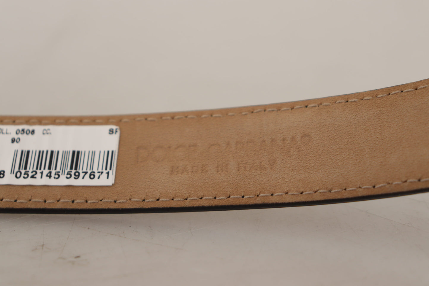 Dolce & Gabbana Sleek sort læderbælte med metalspænde