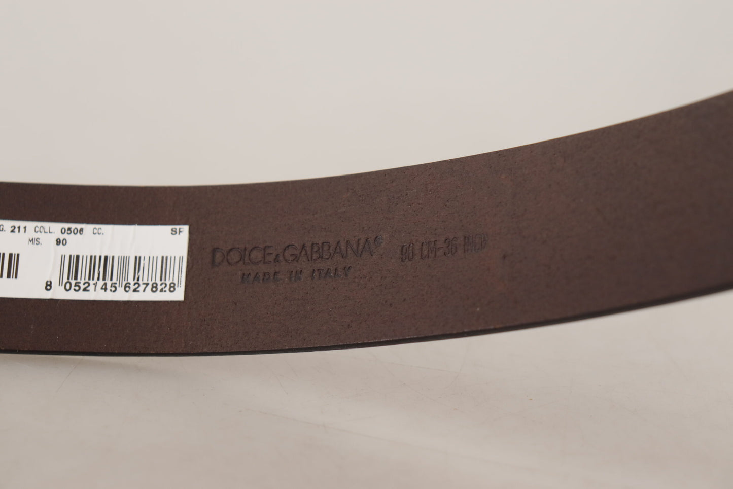 Dolce & Gabbana Elegant Mørkebrunt Læderbælte
