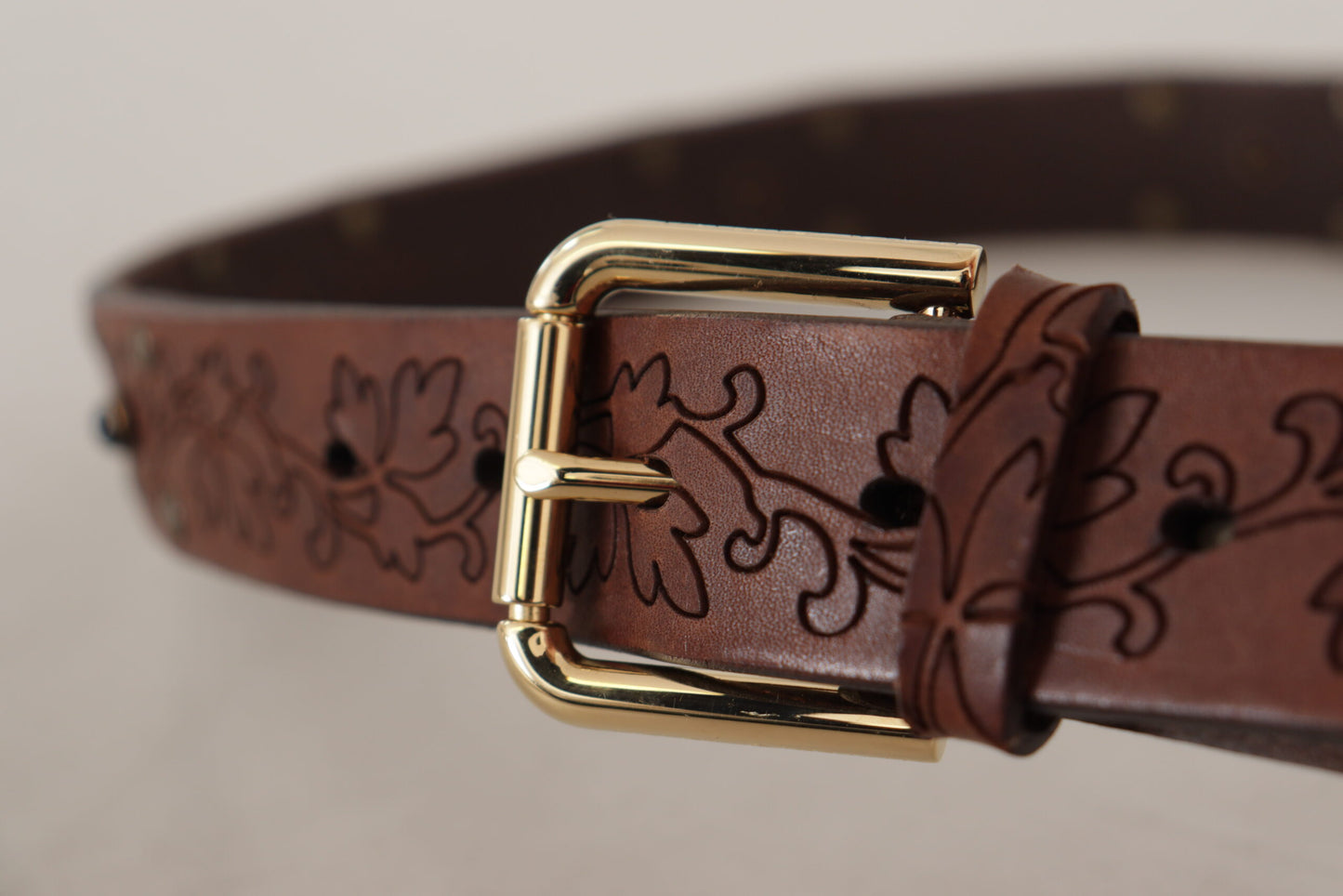 Dolce & Gabbana Elegant Læderbælte med Metalspænde