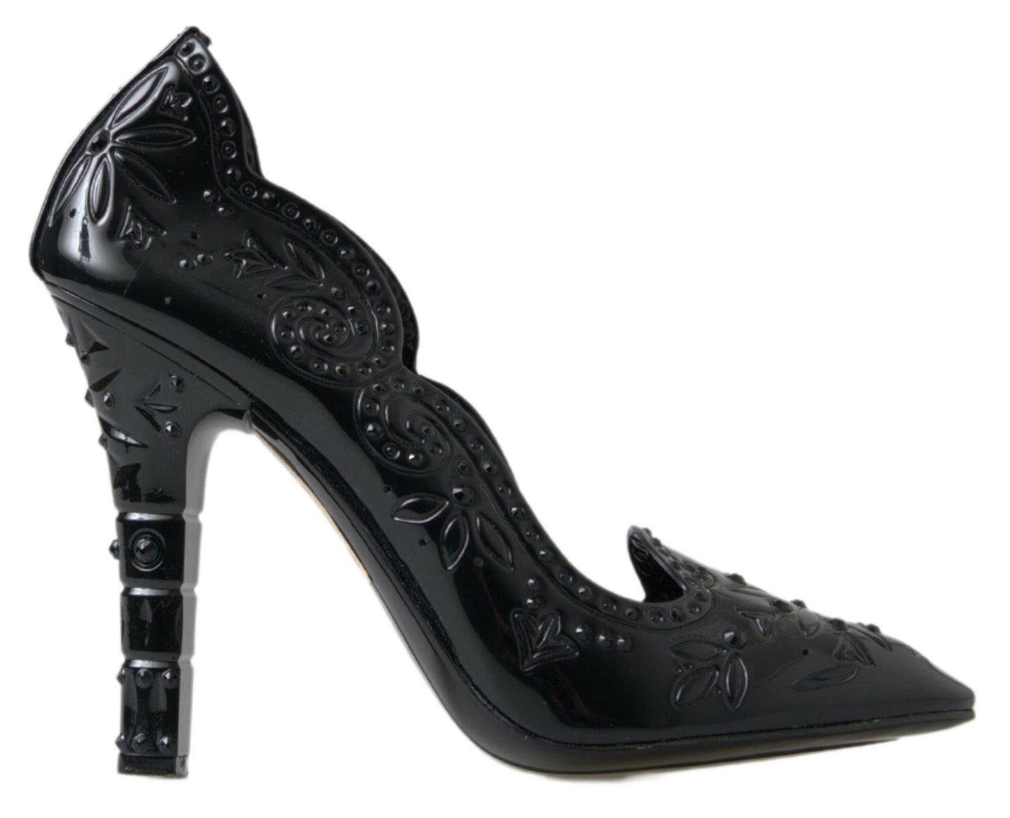 Dolce & Gabbana Elegante Sorte Krystal Askepot Pumps