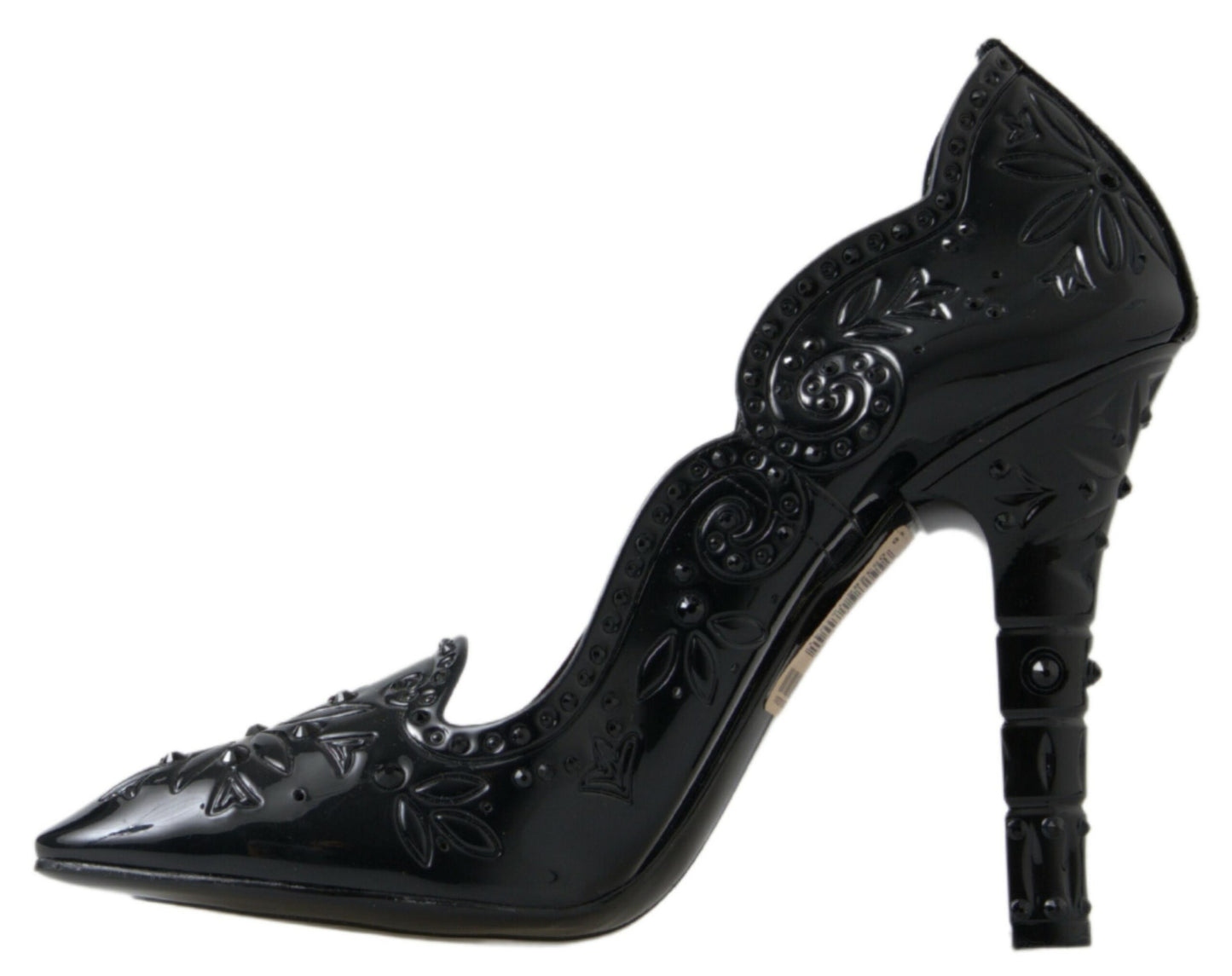 Dolce & Gabbana Elegante Sorte Krystal Askepot Pumps