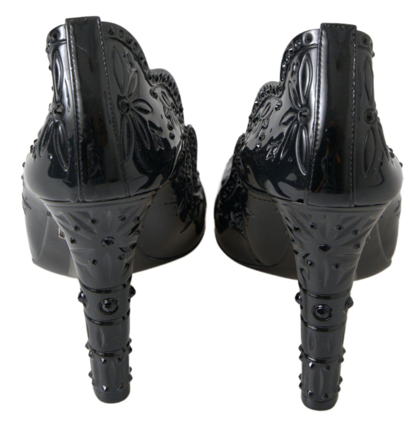 Dolce & Gabbana Elegante Sorte Krystal Askepot Pumps