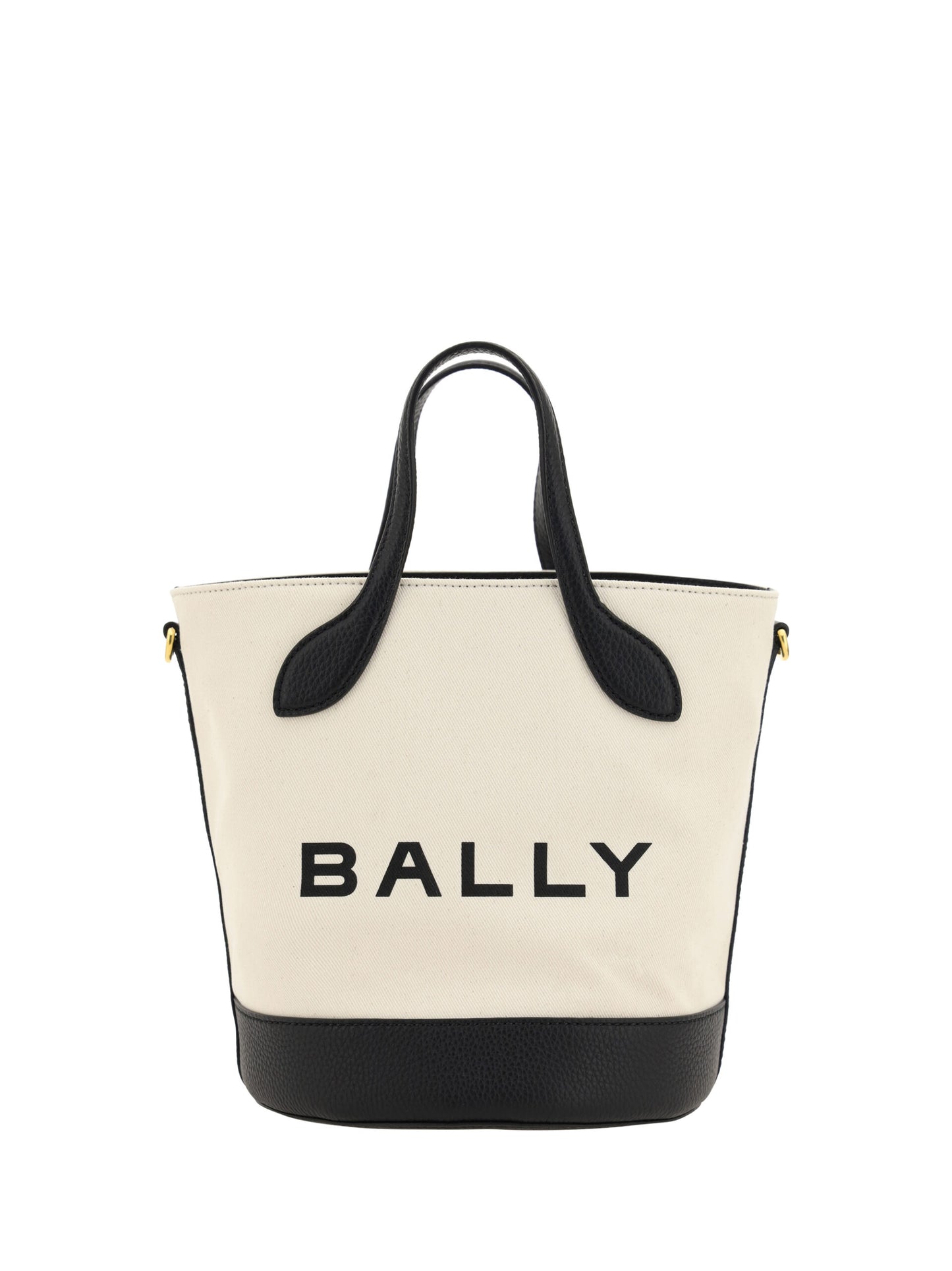 Bally Elegant Monogram Bucket Bag i Sort & Hvid