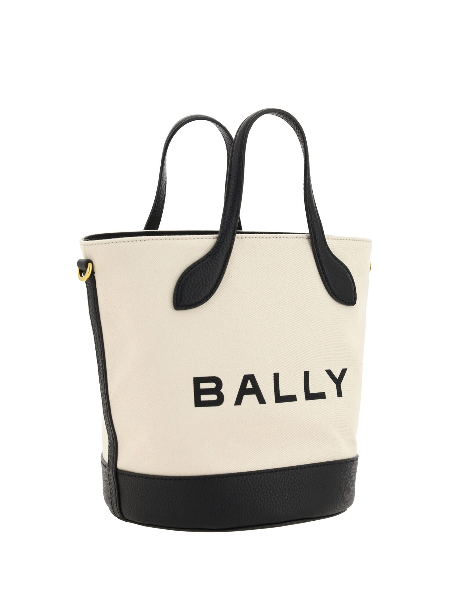Bally Elegant Monogram Bucket Bag i Sort & Hvid
