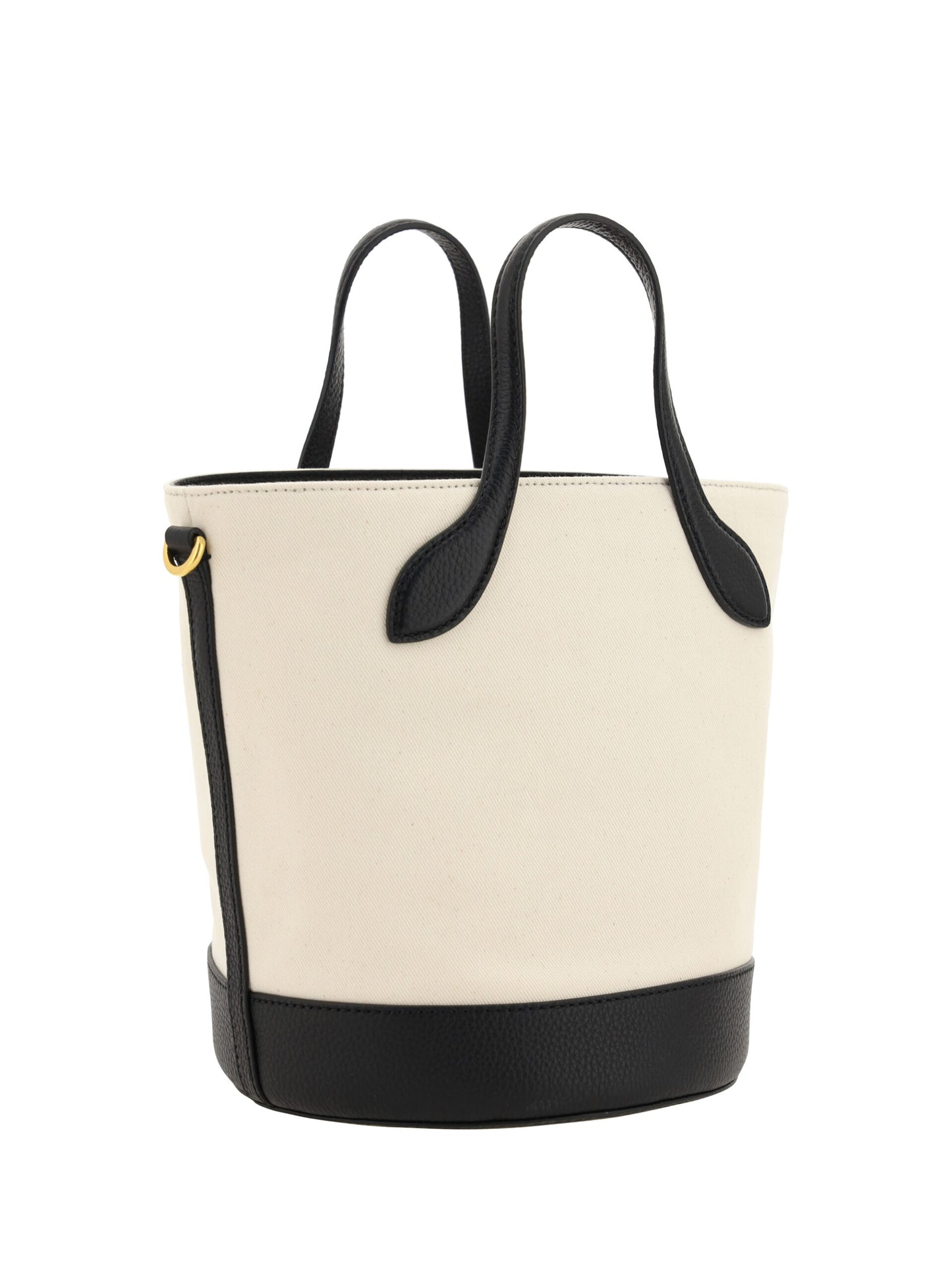 Bally Elegant Monogram Bucket Bag i Sort & Hvid