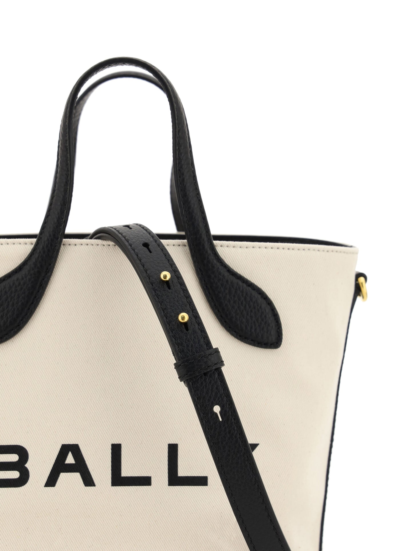 Bally Elegant Monogram Bucket Bag i Sort & Hvid