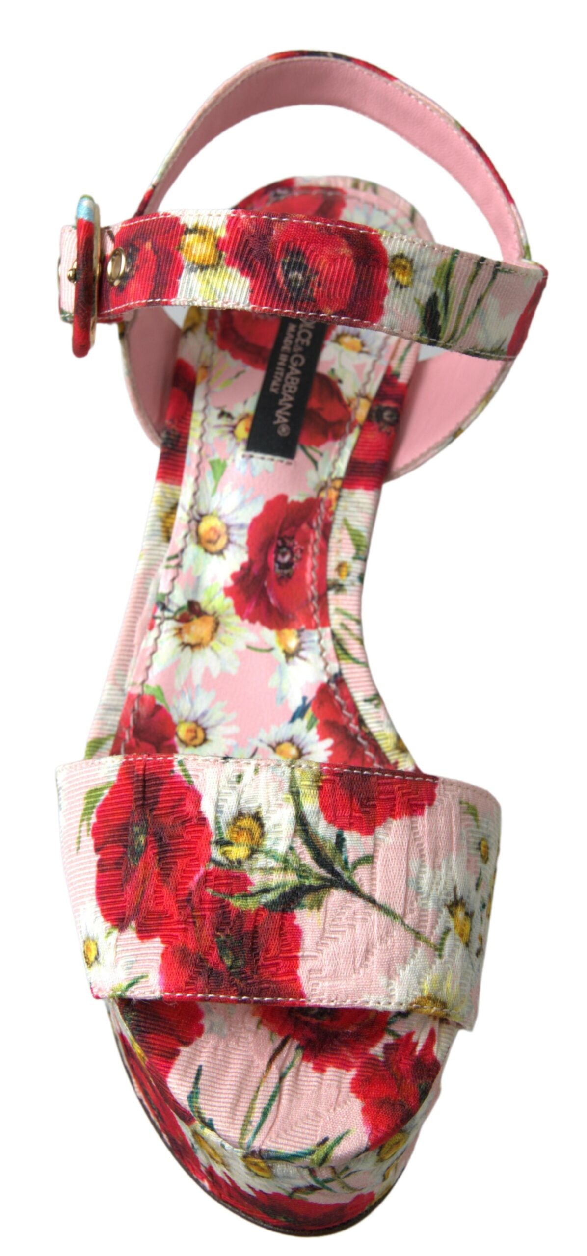 Dolce & Gabbana Blomster-kilehæl med ankelrem