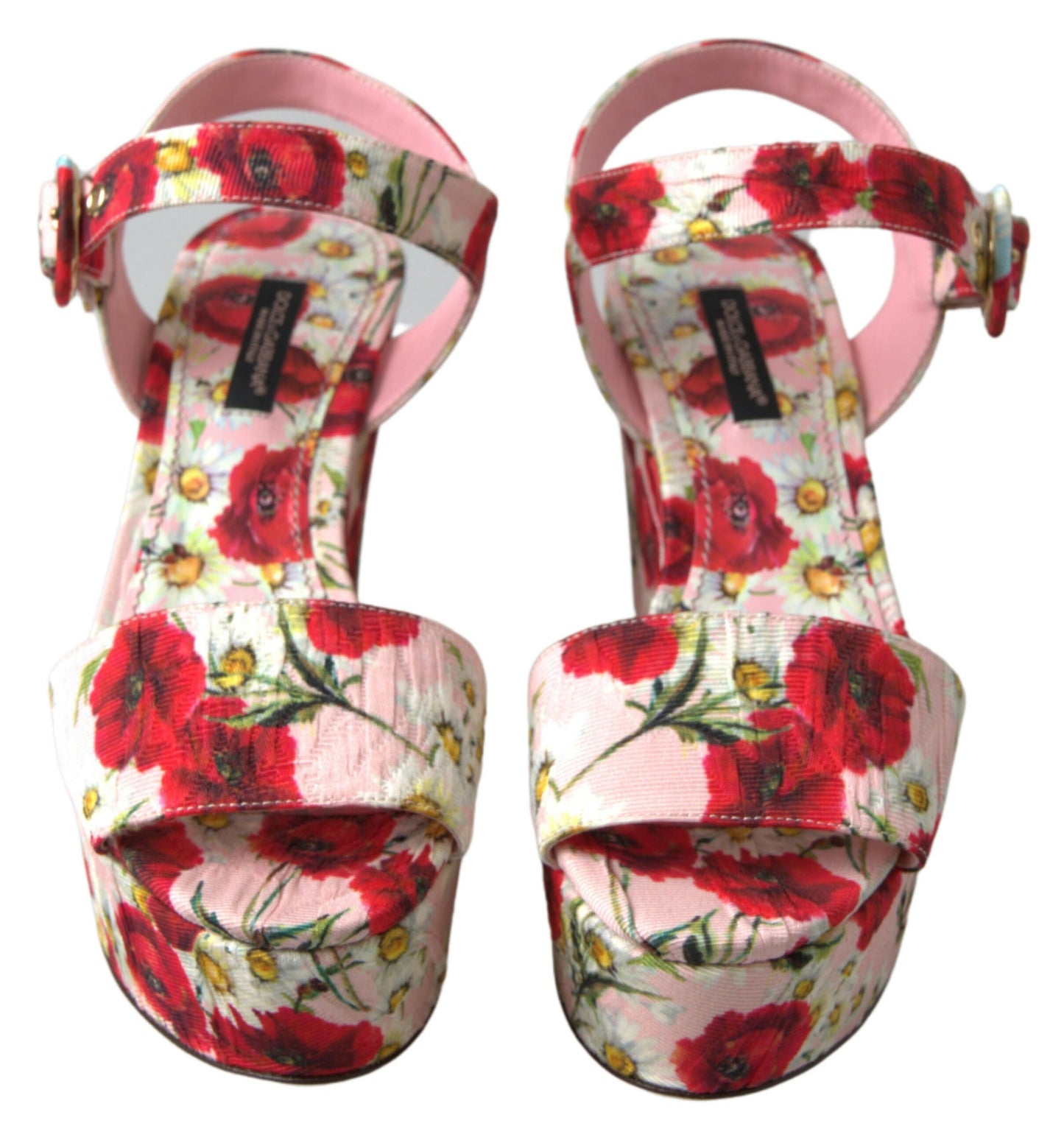 Dolce & Gabbana Blomster-kilehæl med ankelrem