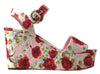 Dolce & Gabbana Blomster-kilehæl med ankelrem