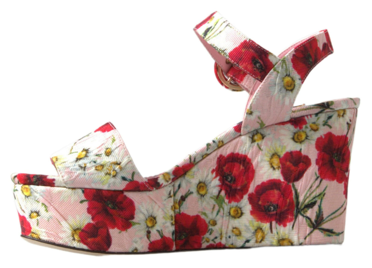 Dolce & Gabbana Blomster-kilehæl med ankelrem