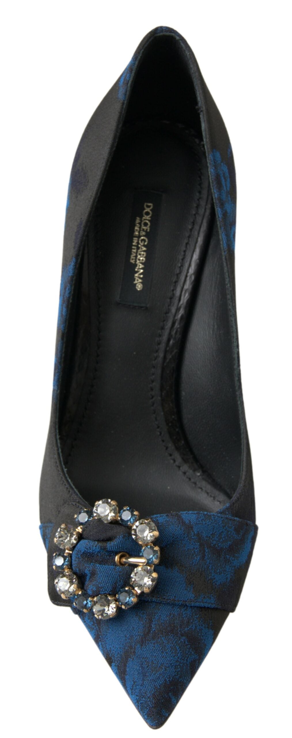 Dolce & Gabbana Elegante Blå Krystaludsmykkede Pumps