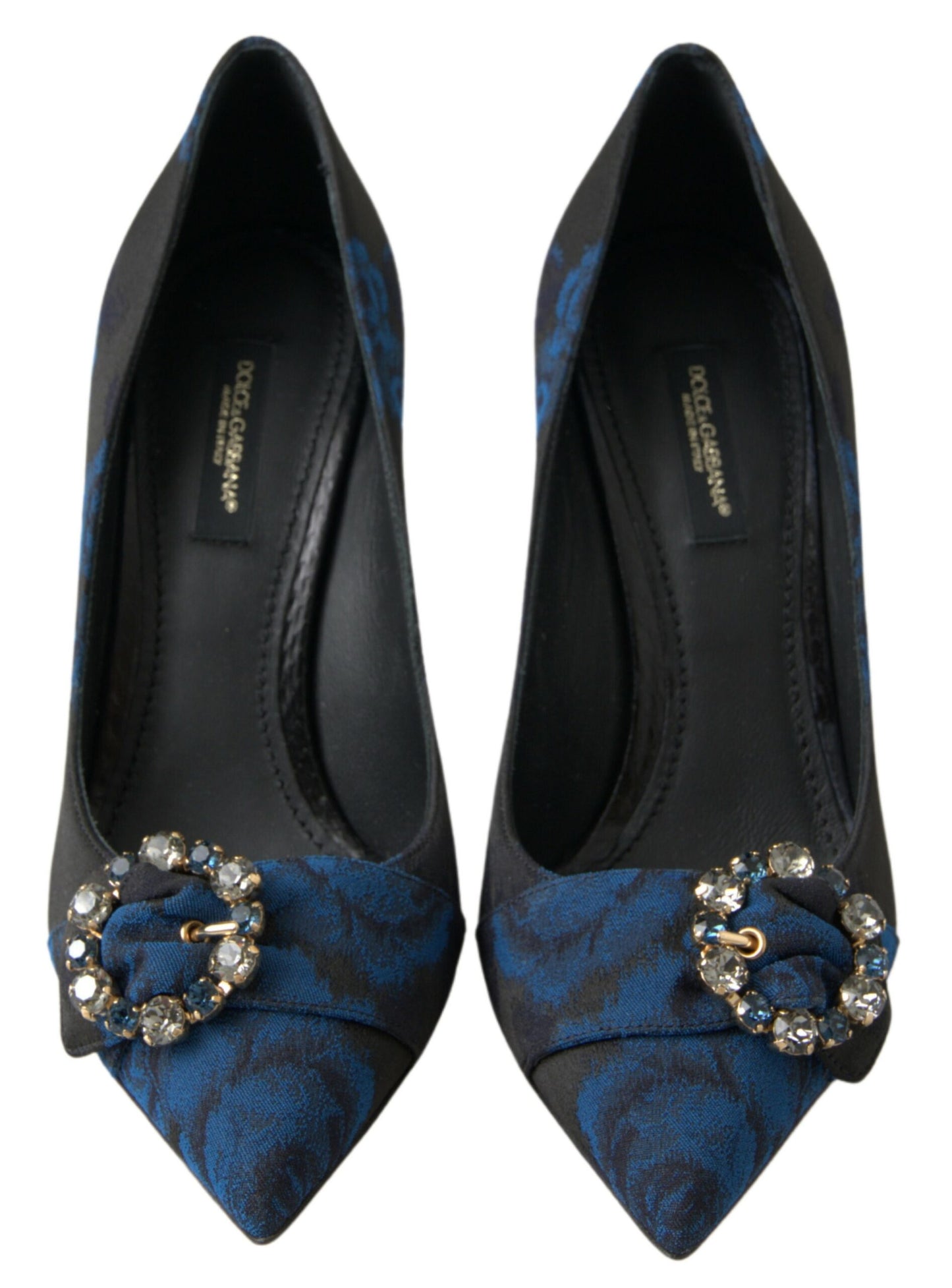 Dolce & Gabbana Elegante Blå Krystaludsmykkede Pumps