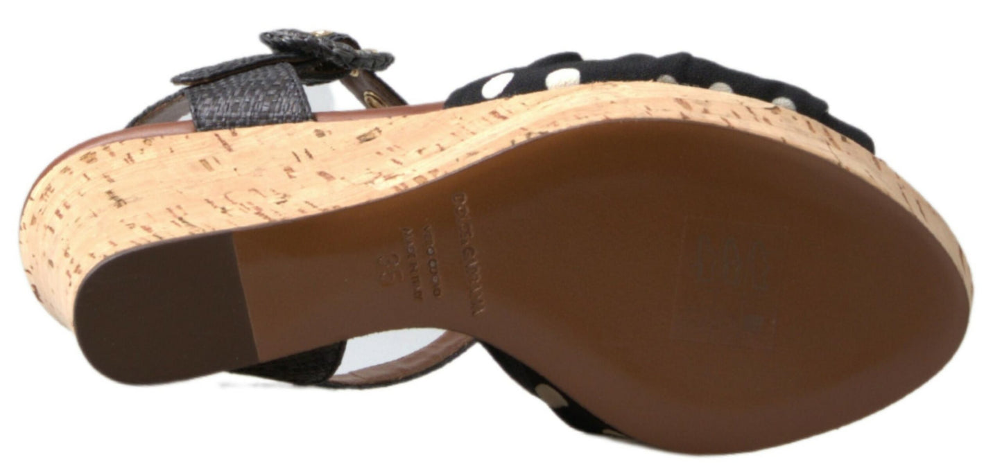 Dolce & Gabbana Chic Polka-Dotted Ankelrem Kilesko