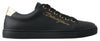 Dolce & Gabbana sorte guld lædersneakers i læder