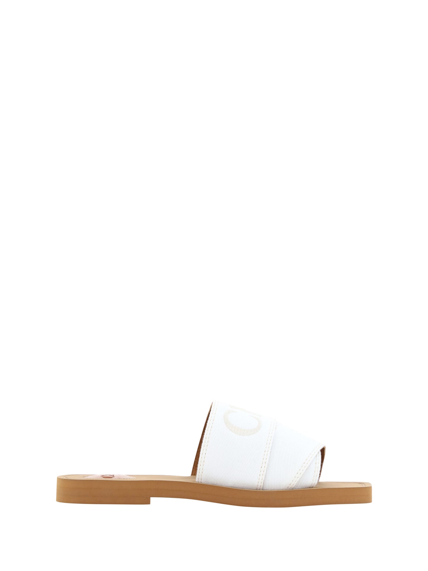 Chloé Elegant Hvide Bomuldssandaler