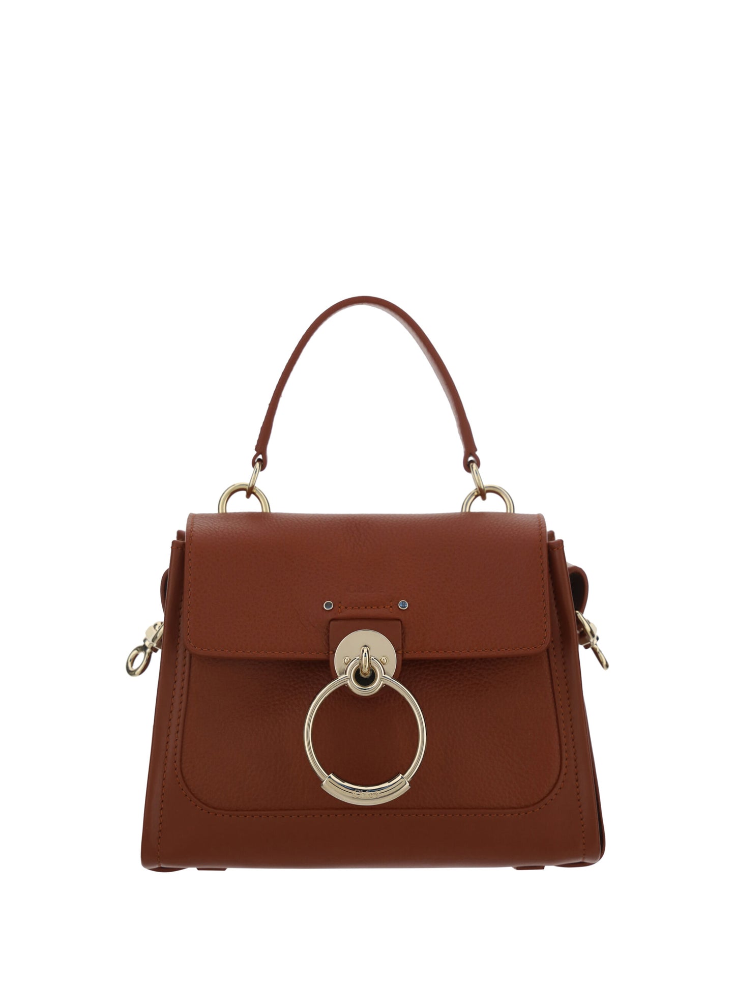 Chloé Elegant Sepia Brun Kalveskinds Skuldertaske