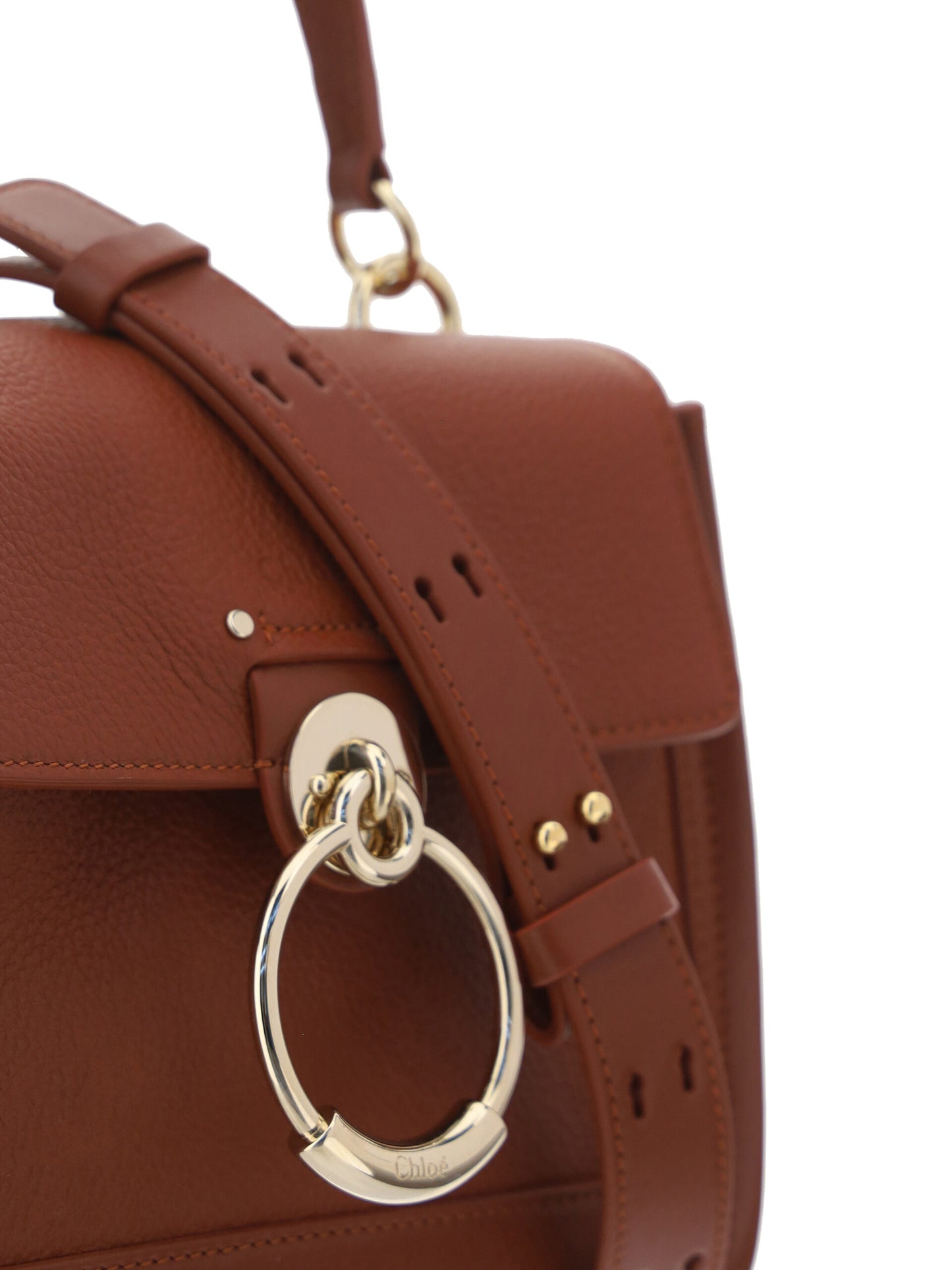 Chloé Elegant Sepia Brun Kalveskinds Skuldertaske