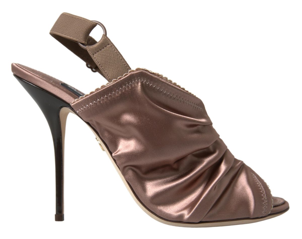 Dolce & Gabbana Elegante Slingback Stilettohæle i Lysebrun