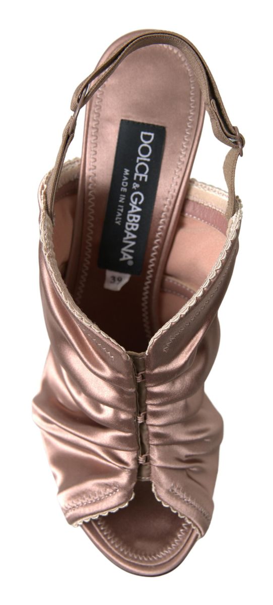 Dolce & Gabbana Elegante Slingback Stilettohæle i Lysebrun