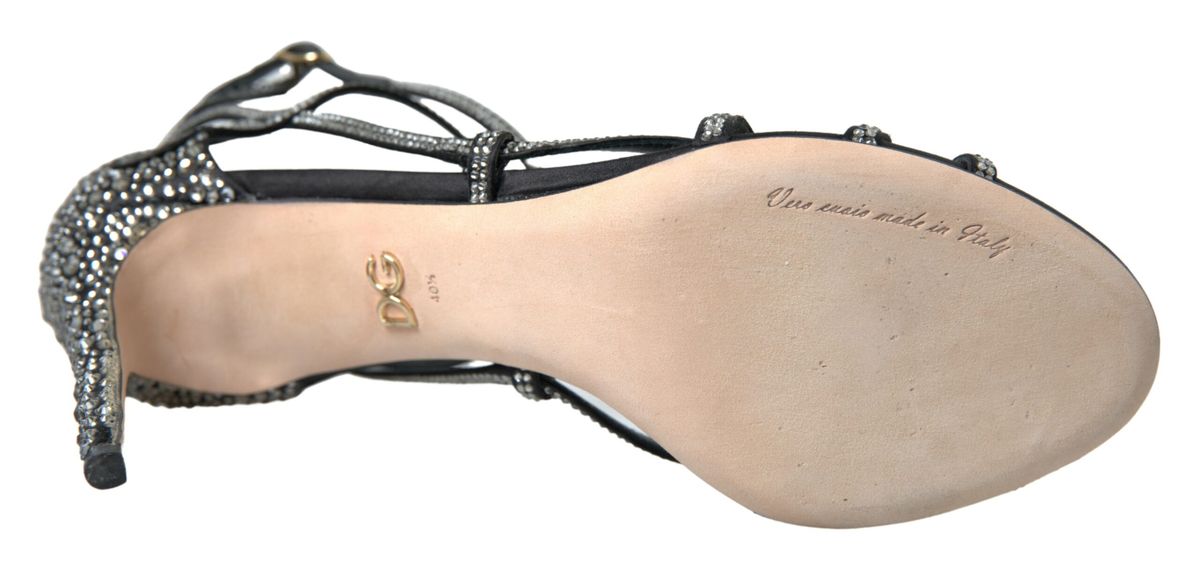 Dolce & Gabbana Elegante Keira Stiletto Sandaler med Rhinsten
