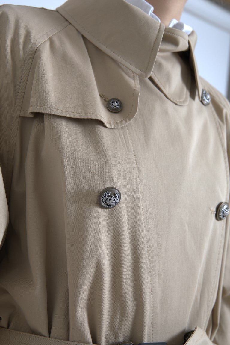 Dolce & Gabbana Elegant Dobbeltradet Trenchcoat