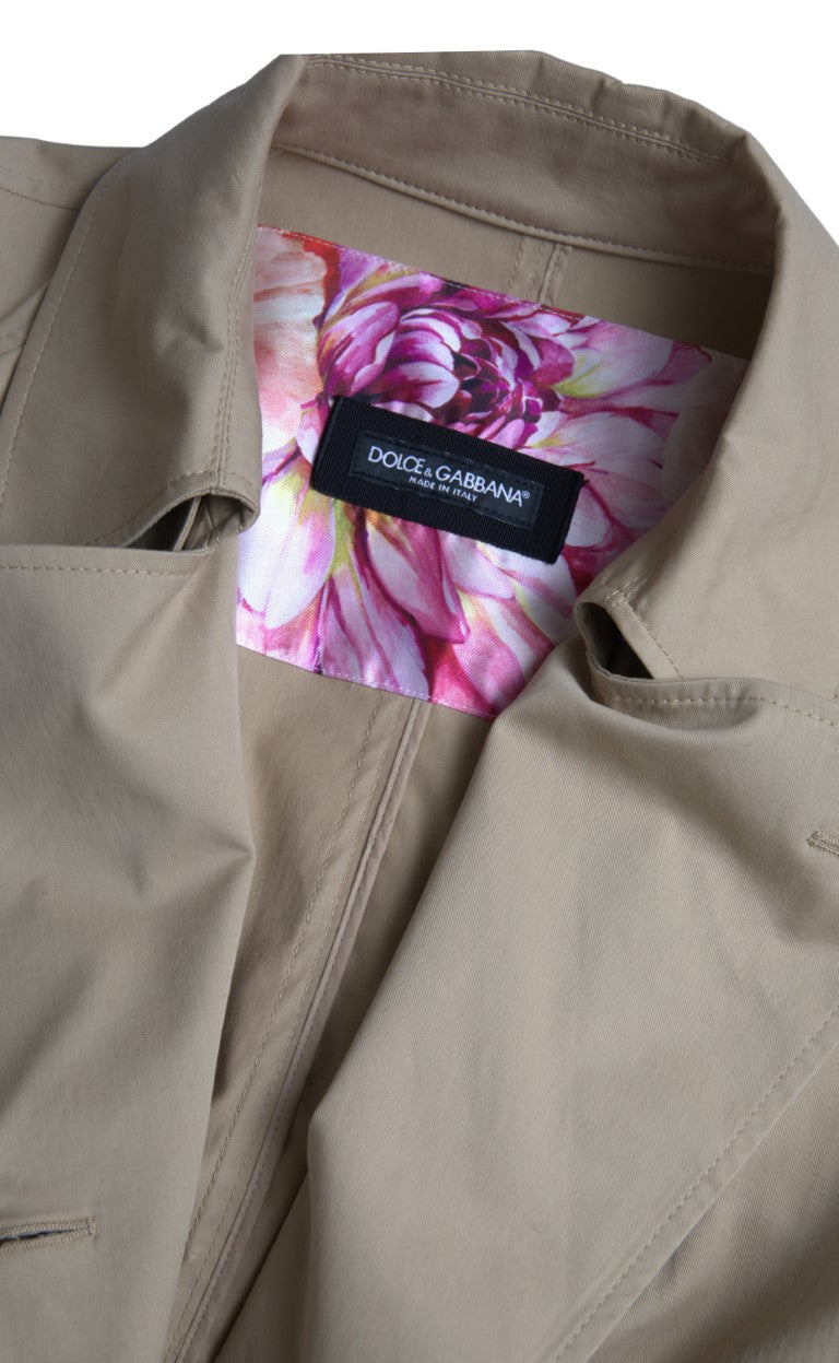 Dolce & Gabbana Elegant Dobbeltradet Trenchcoat