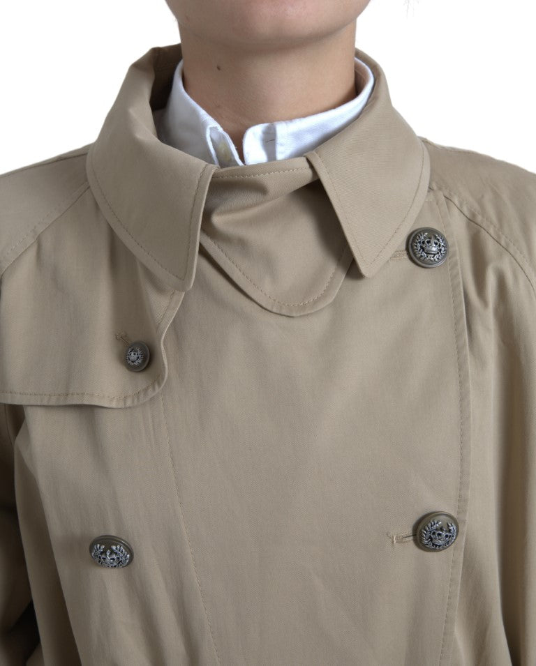 Dolce & Gabbana Elegant Dobbeltradet Trenchcoat