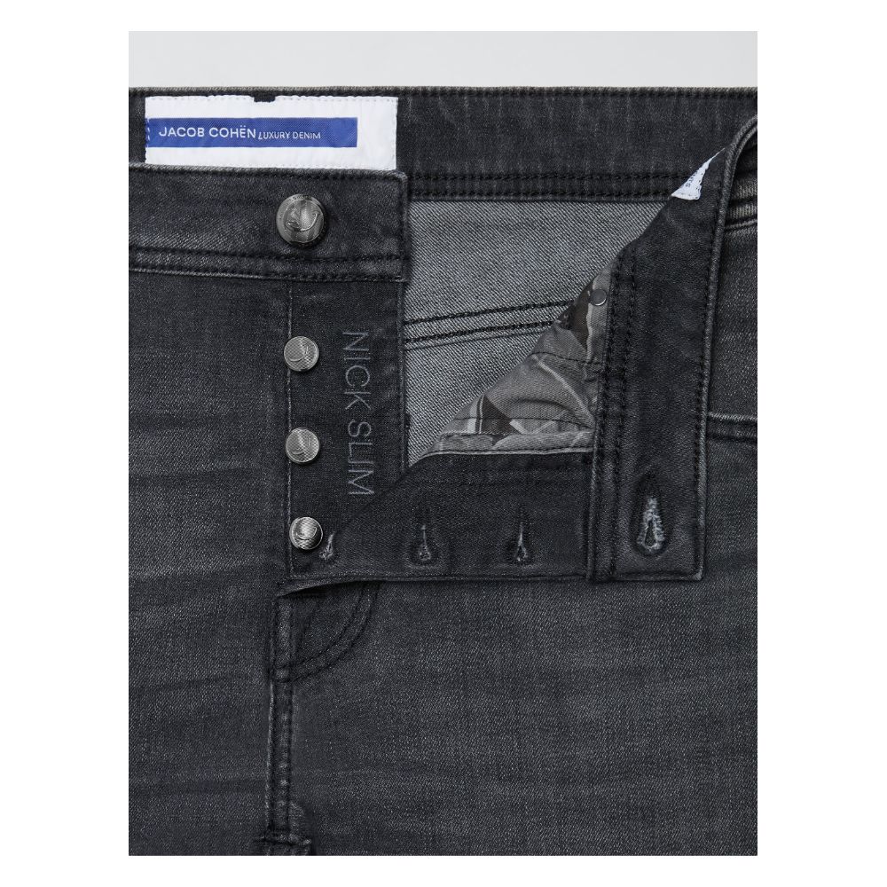 Jacob Cohen Elegante Slim Fit Sorte Stretch Jeans