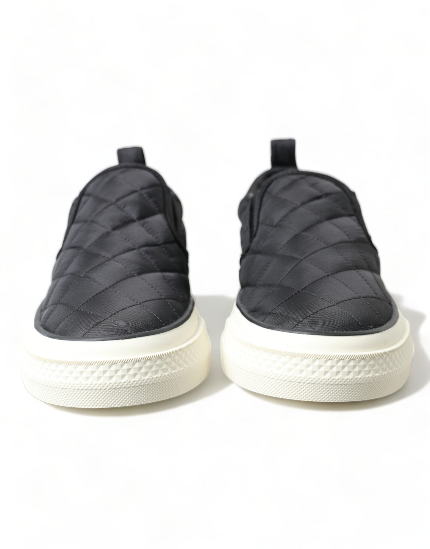 Dolce & Gabbana Elegante Quiltede Sorte Canvas Sneakers