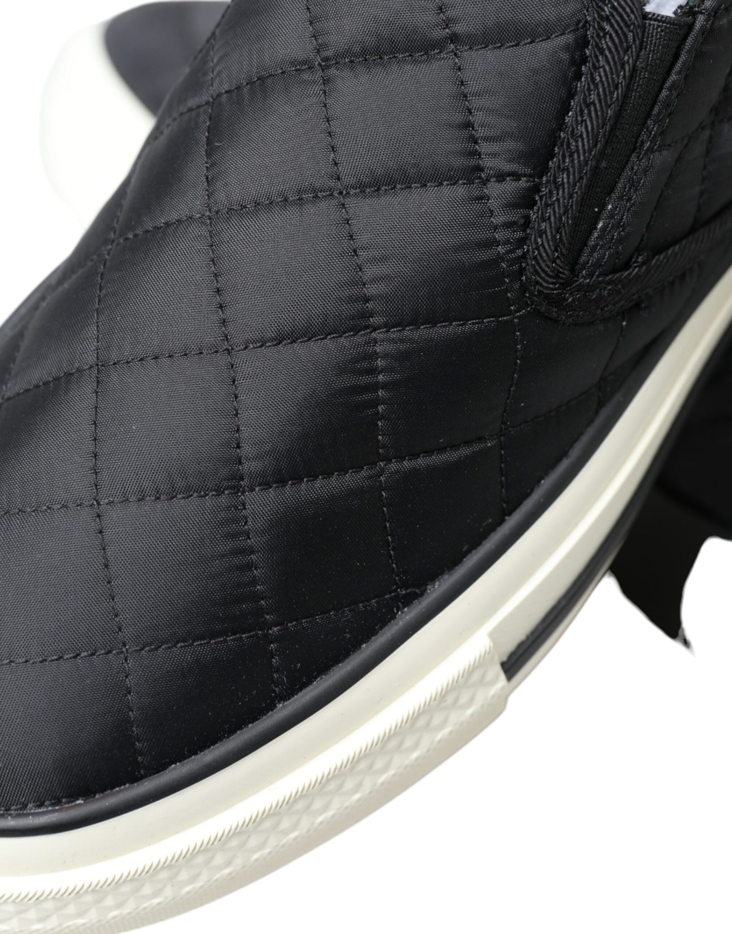 Dolce & Gabbana Elegante Quiltede Sorte Canvas Sneakers