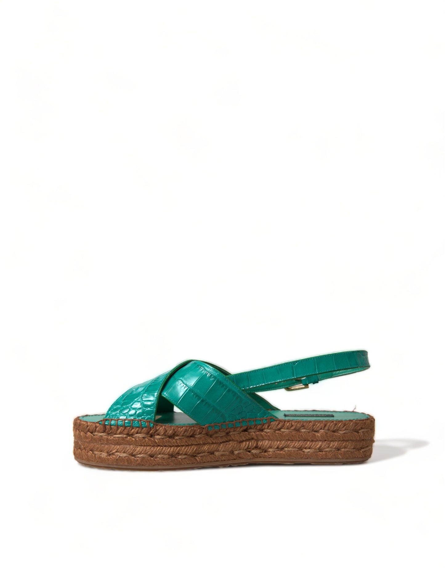 Dolce & Gabbana Elegante Grønne Espadrille Platform Sandaler