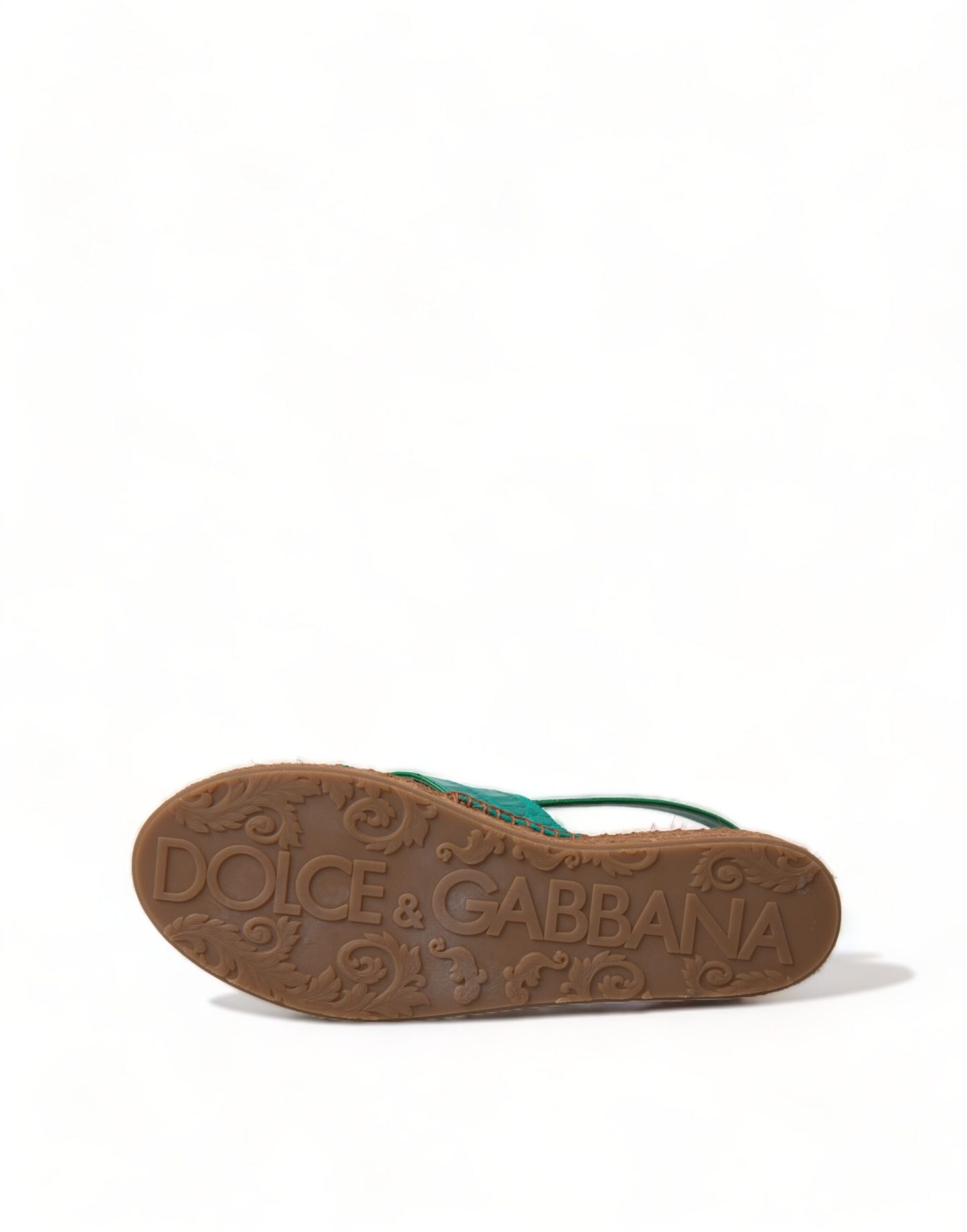 Dolce & Gabbana Elegante Grønne Espadrille Platform Sandaler