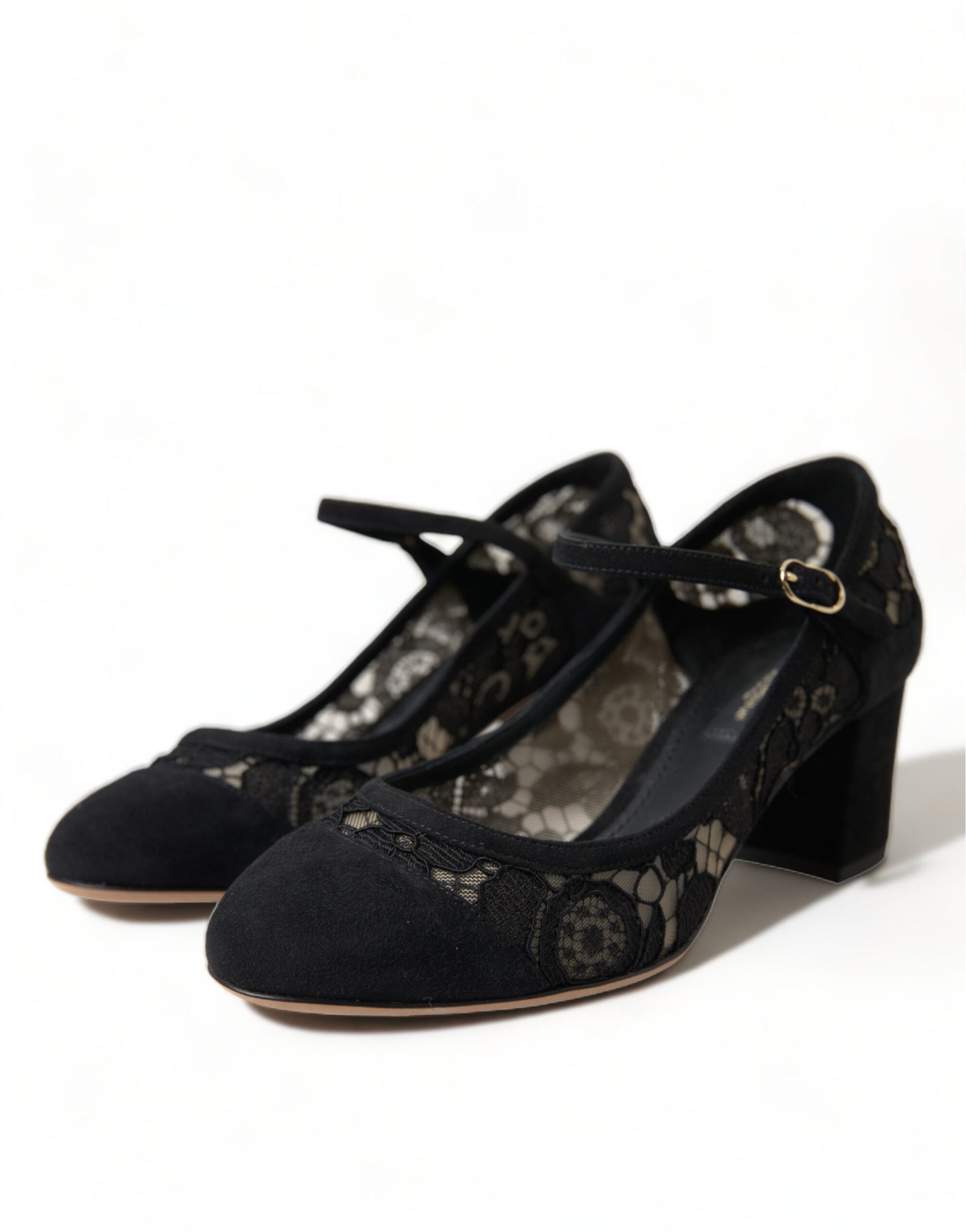 Dolce & Gabbana Elegante Ruskinds Mary Jane-hæle med Blonde