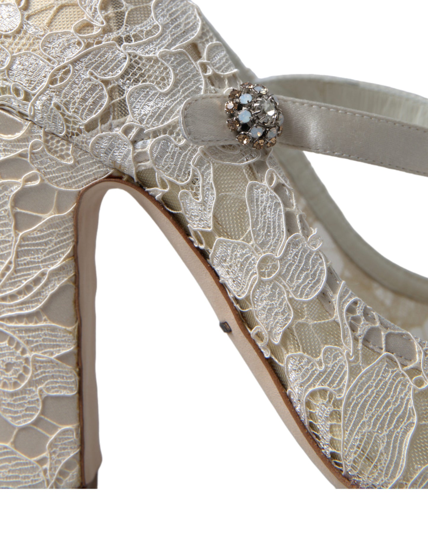 Dolce & Gabbana Chic blondesandaler med blokhæl i cremehvid