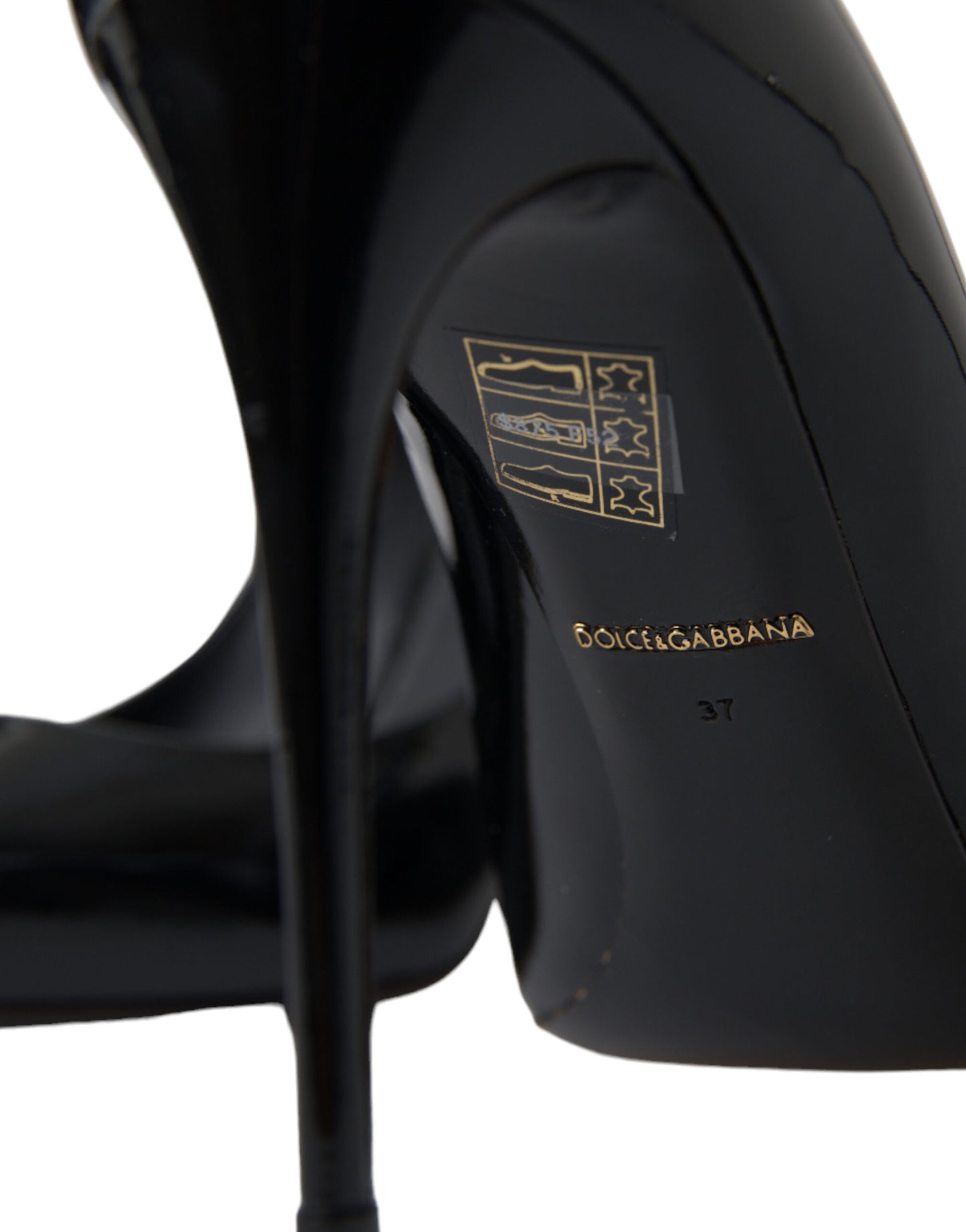 Dolce & Gabbana Elegante Sorte Patent Stilettohæle
