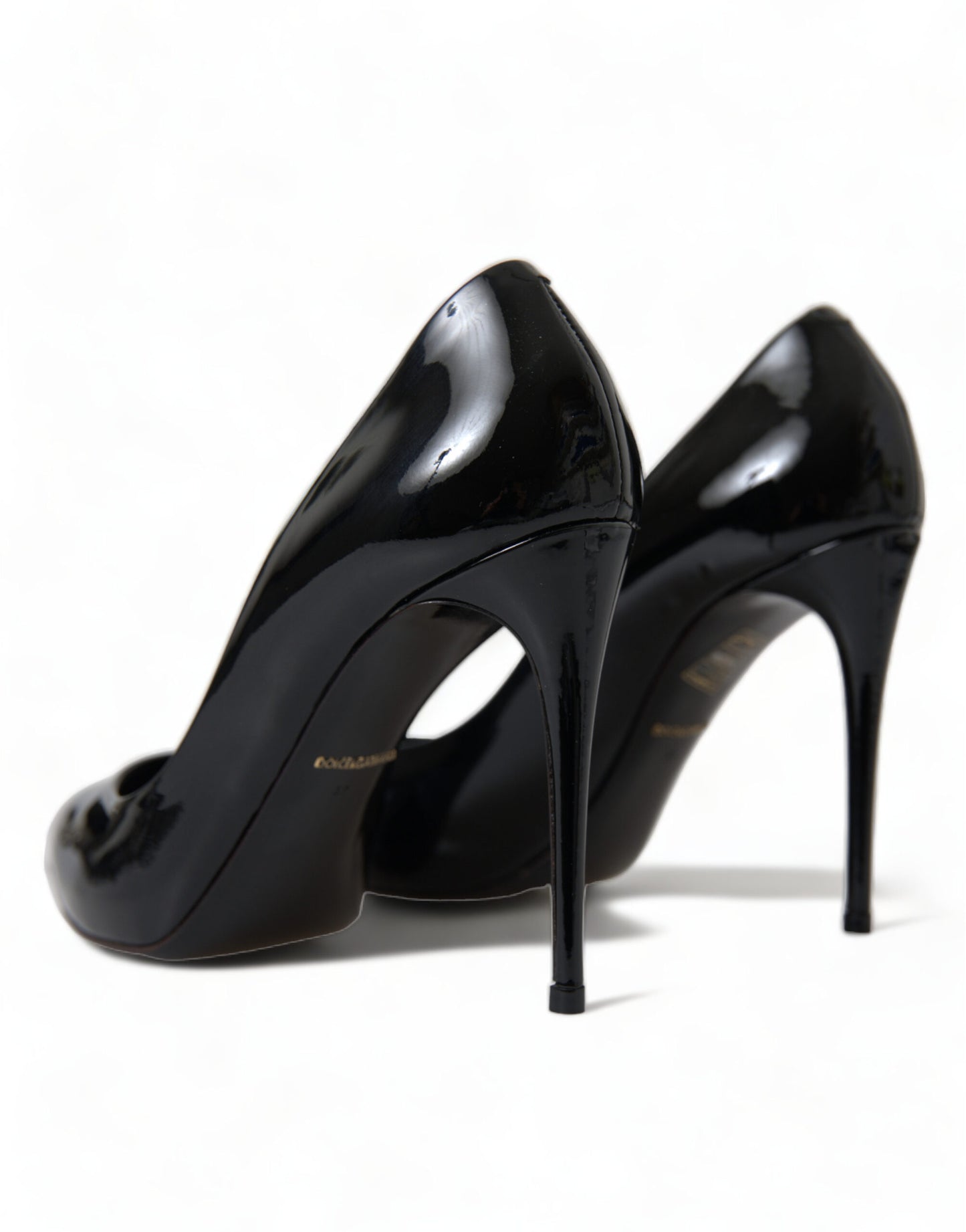 Dolce & Gabbana Elegante Sorte Patent Stilettohæle