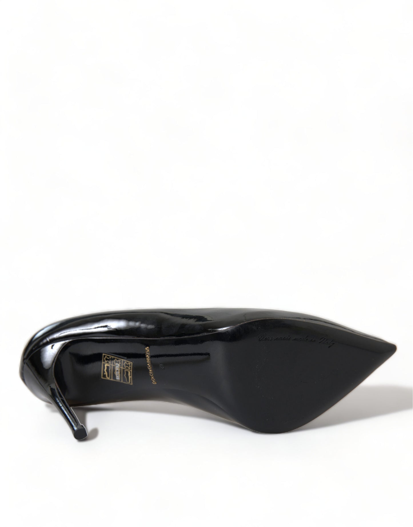 Dolce & Gabbana Elegante Sorte Patent Stilettohæle