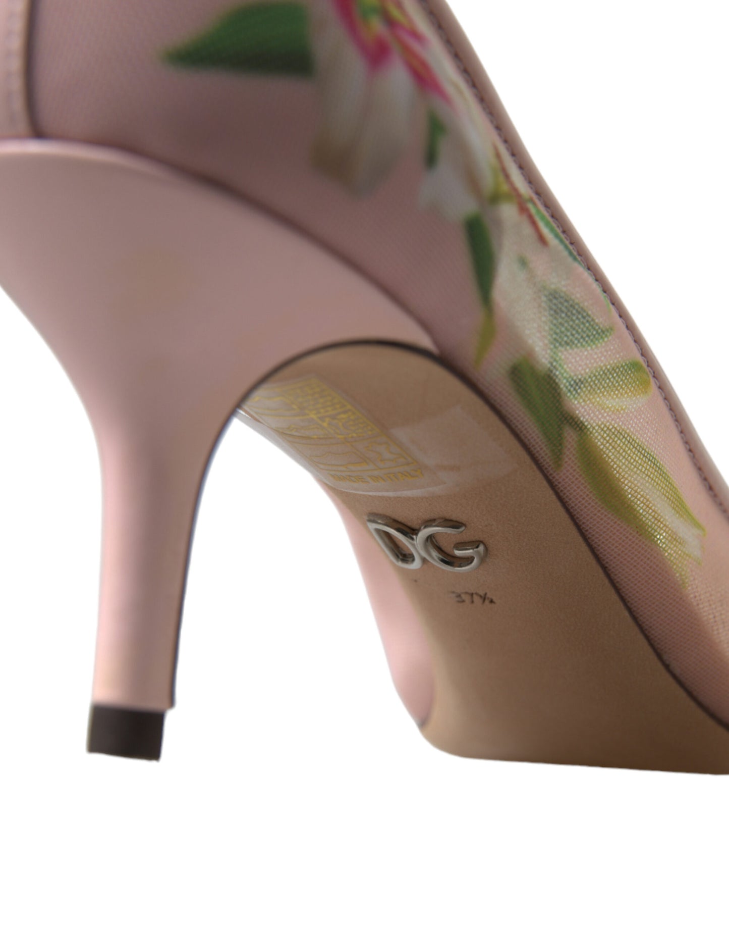 Dolce & Gabbana Elegante Lyserøde Blomster Krystal Pumps
