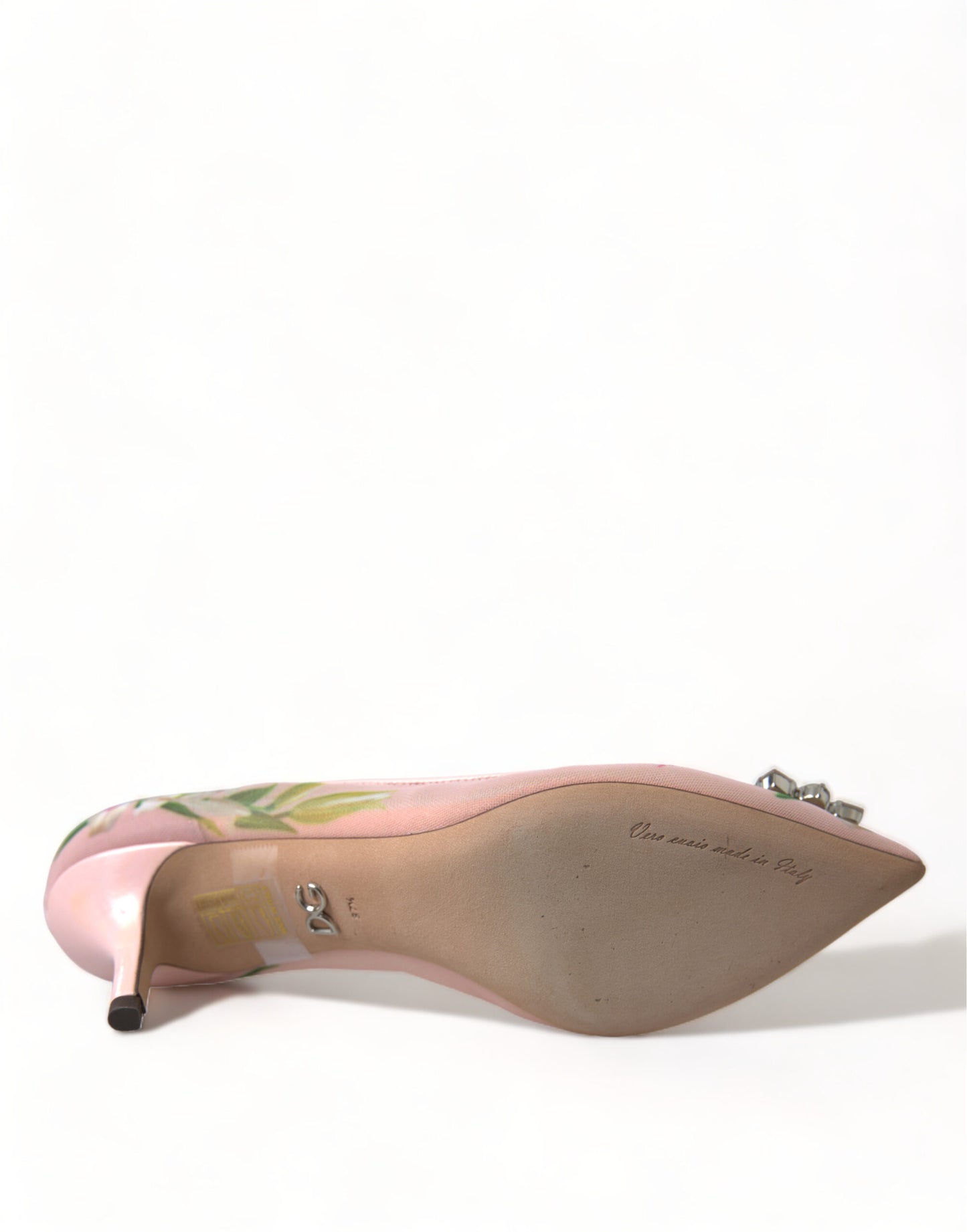Dolce & Gabbana Elegante Lyserøde Blomster Krystal Pumps