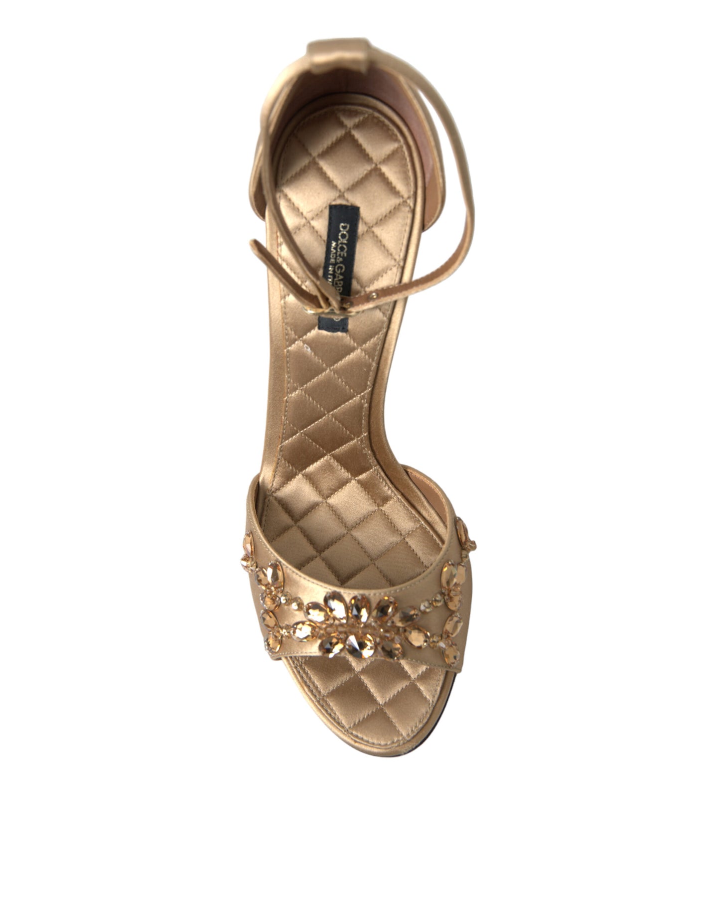 Dolce & Gabbana Krystaludsmykkede Sandaler med Hæl