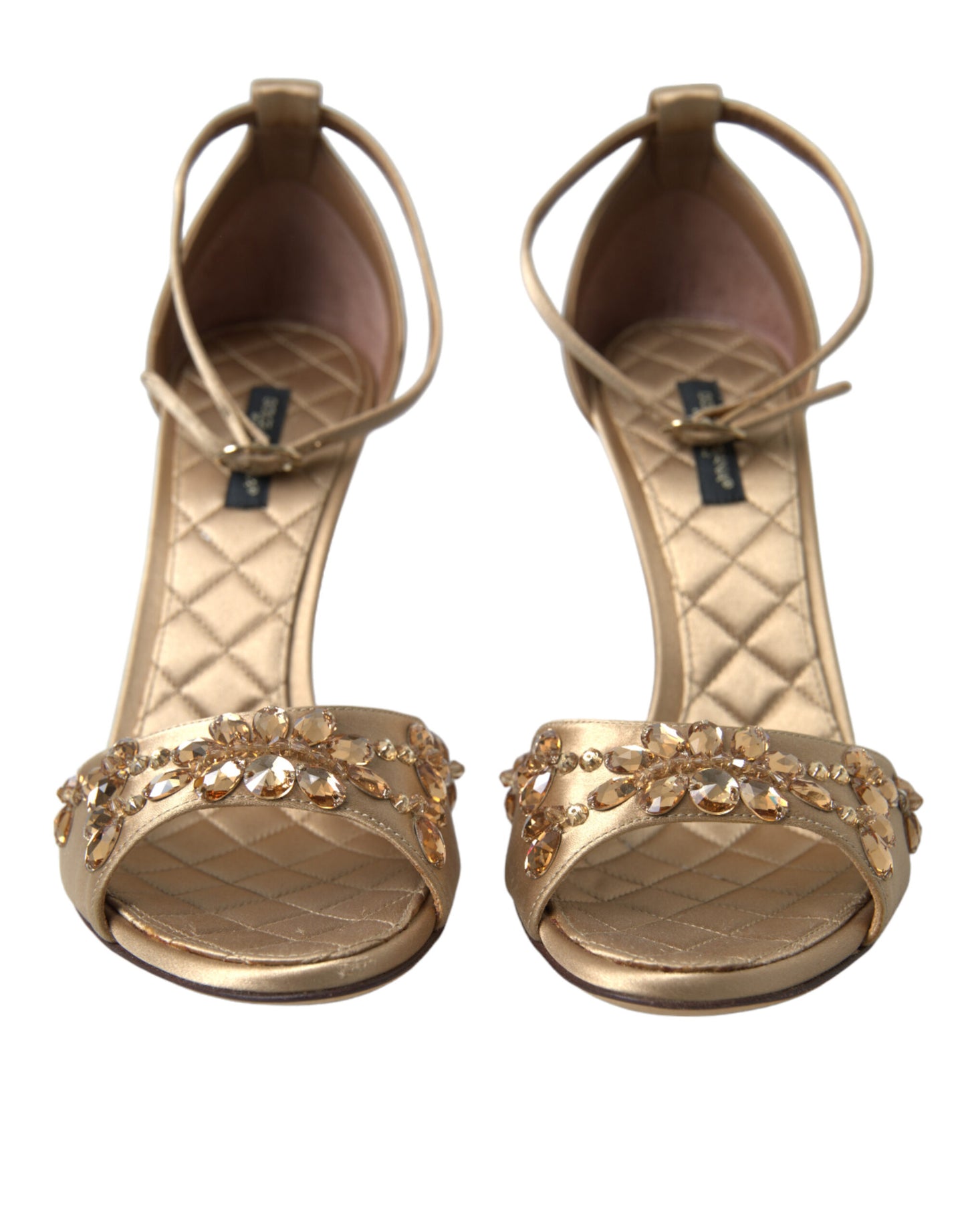 Dolce & Gabbana Krystaludsmykkede Sandaler med Hæl