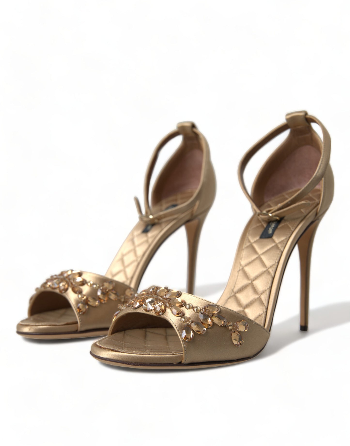 Dolce & Gabbana Krystaludsmykkede Sandaler med Hæl